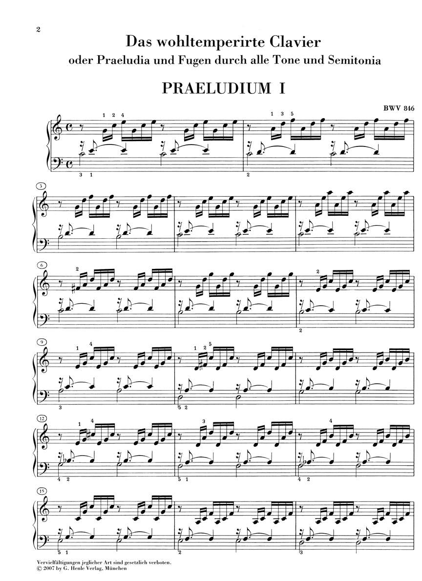 The Well-Tempered Clavier – Revised Edition - sample page 1