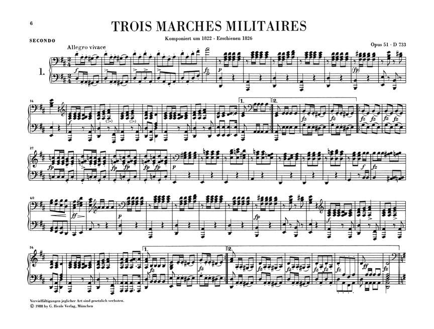 Works for Piano Four-Hands – Volume II - sample page 1