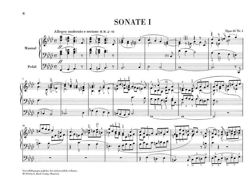 Organ Sonatas Op. 65 - sample page 1