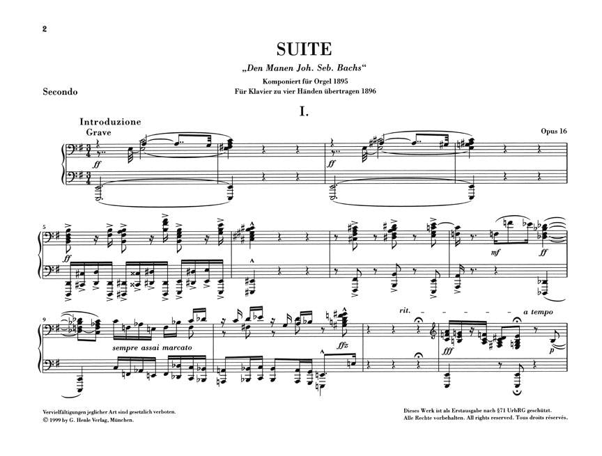 Suite in E minor for Organ Op. 16 – First Edition - sample page 1