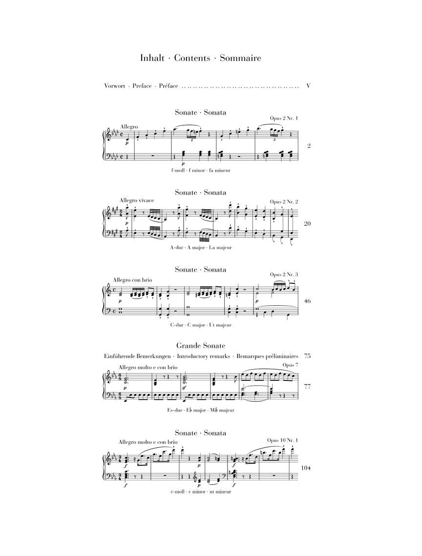 Piano Sonatas Volume 1 Op 2-22 - sample page 1