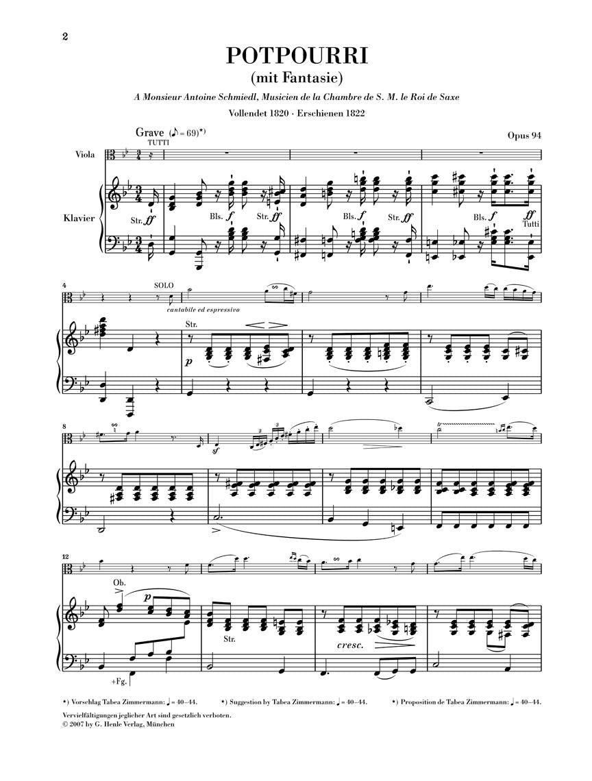 Potpourri Op. 94 (“Fantasy”) - sample page 1