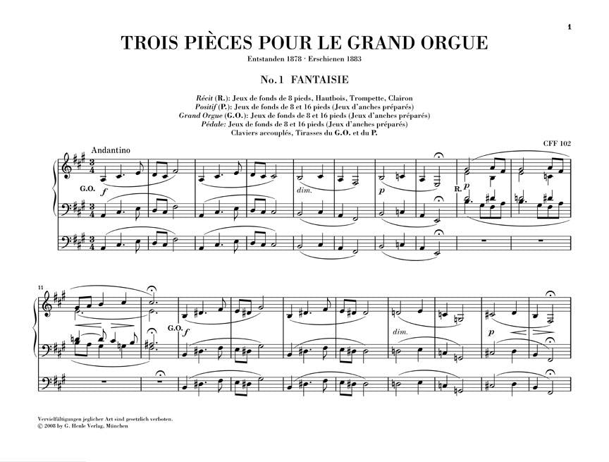 3 Pieces for the Grand Organ - sample page 1