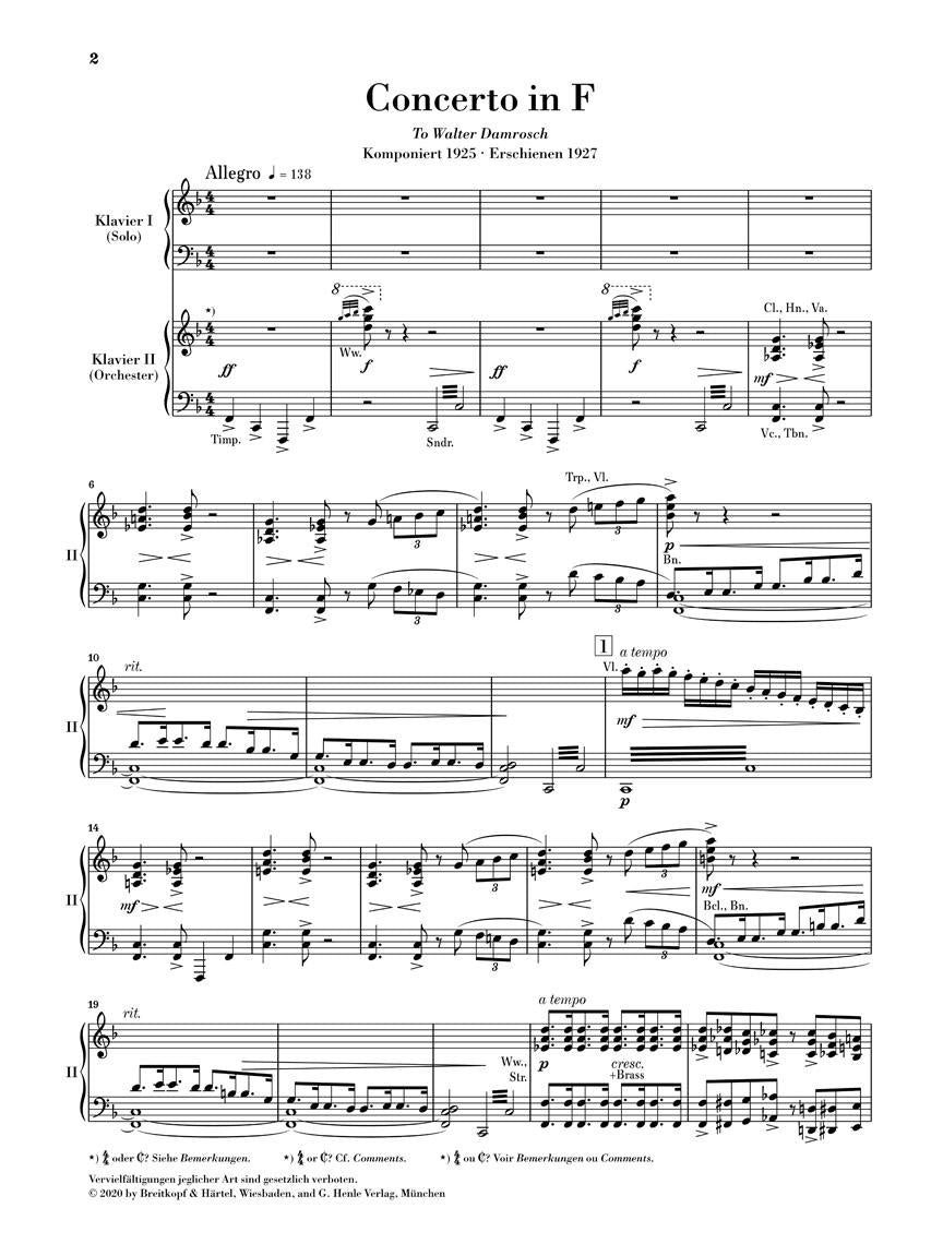 Concerto in F - sample page 1