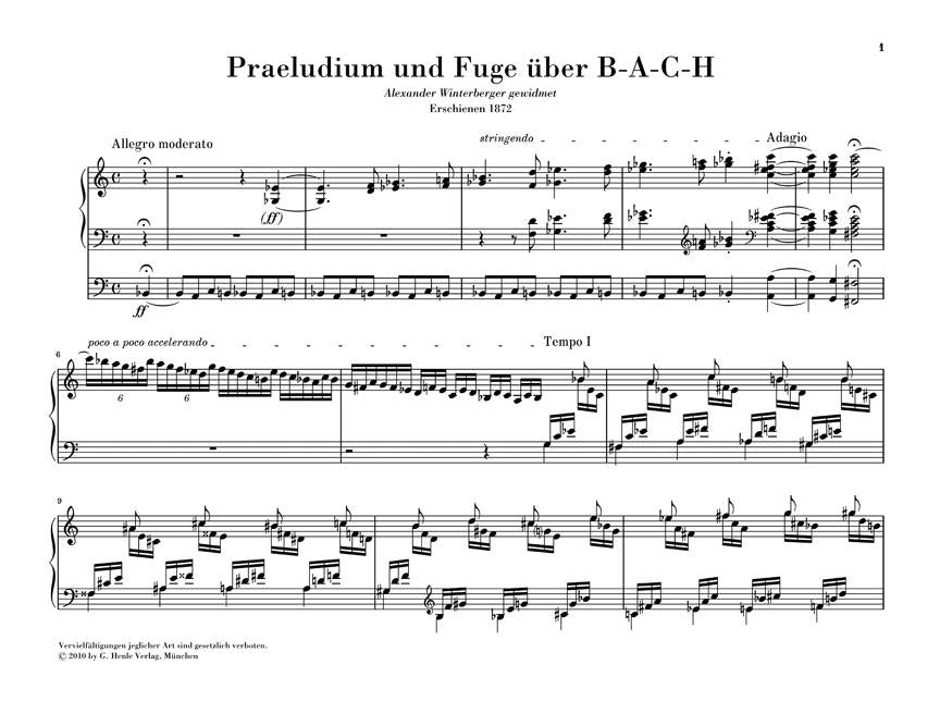 Prelude and Fugue on B-A-C-H - sample page 1