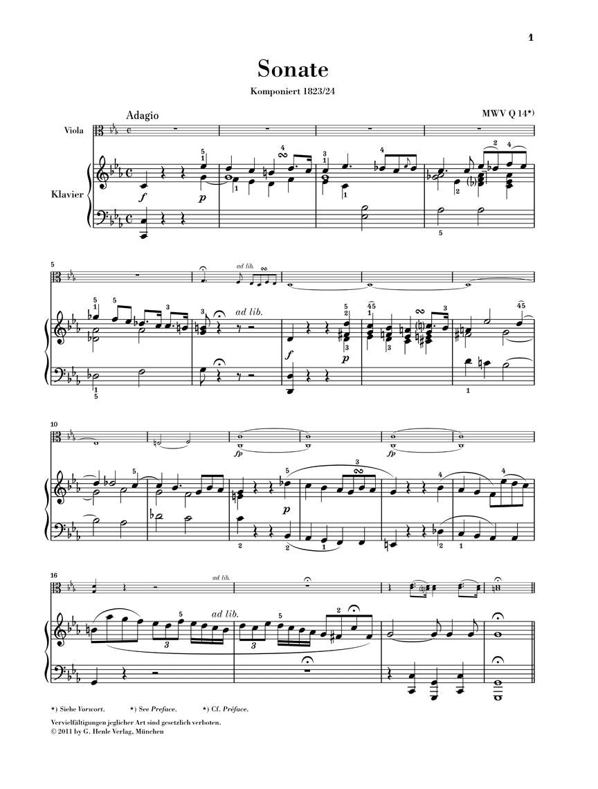 Sonata in C Minor - sample page 1