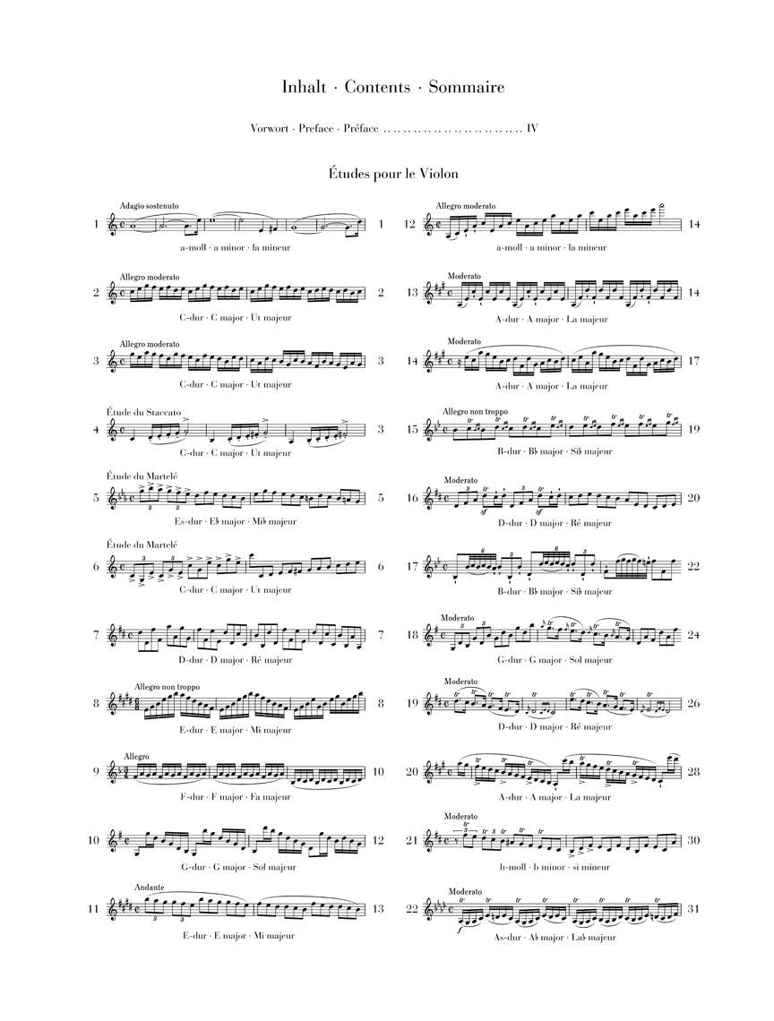 42 Etudes for Violin Solo - sample page 1