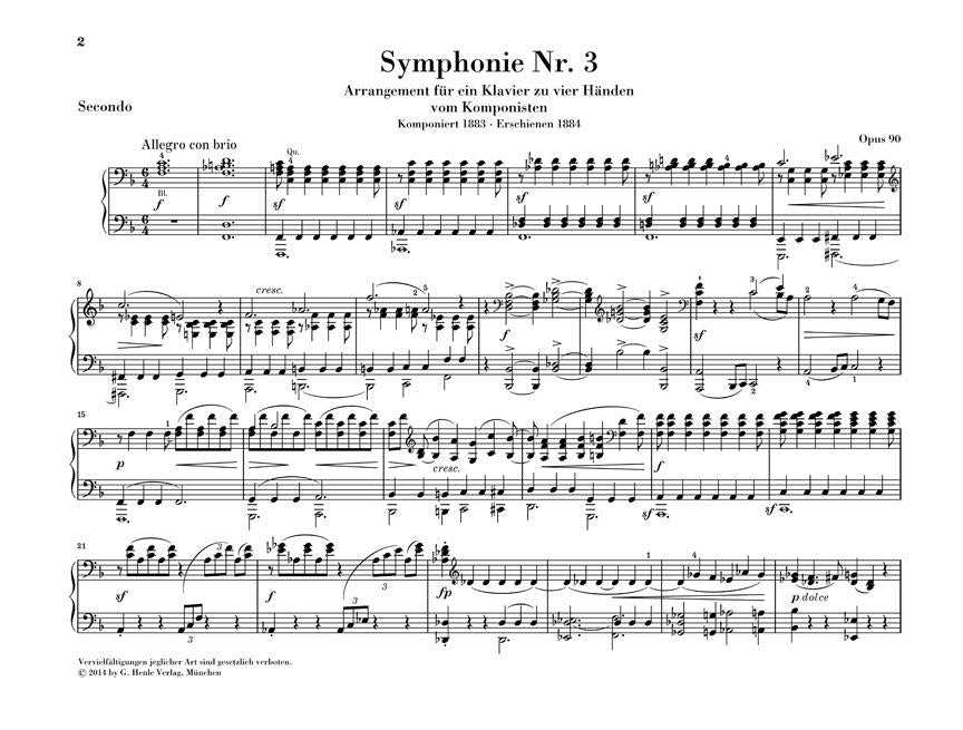 Symphonies No. 3 and 4 - sample page 1