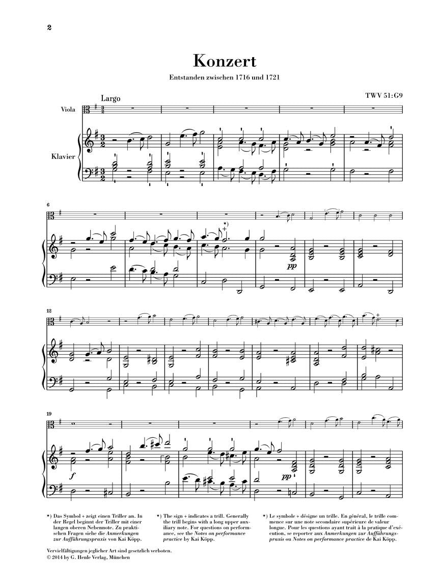Viola Concerto in G Major - sample page 1