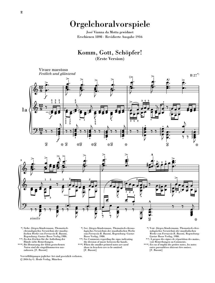 Chorale Preludes (Johann Sebastian Bach) - sample page 1
