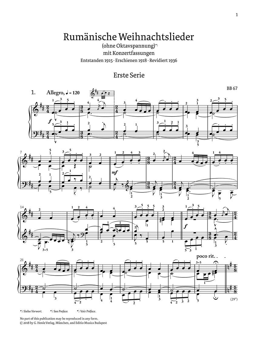 Romanian Christmas Songs - sample page 1