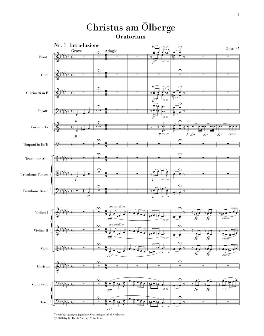 Christus am Ölberge Op. 85 - sample page 1