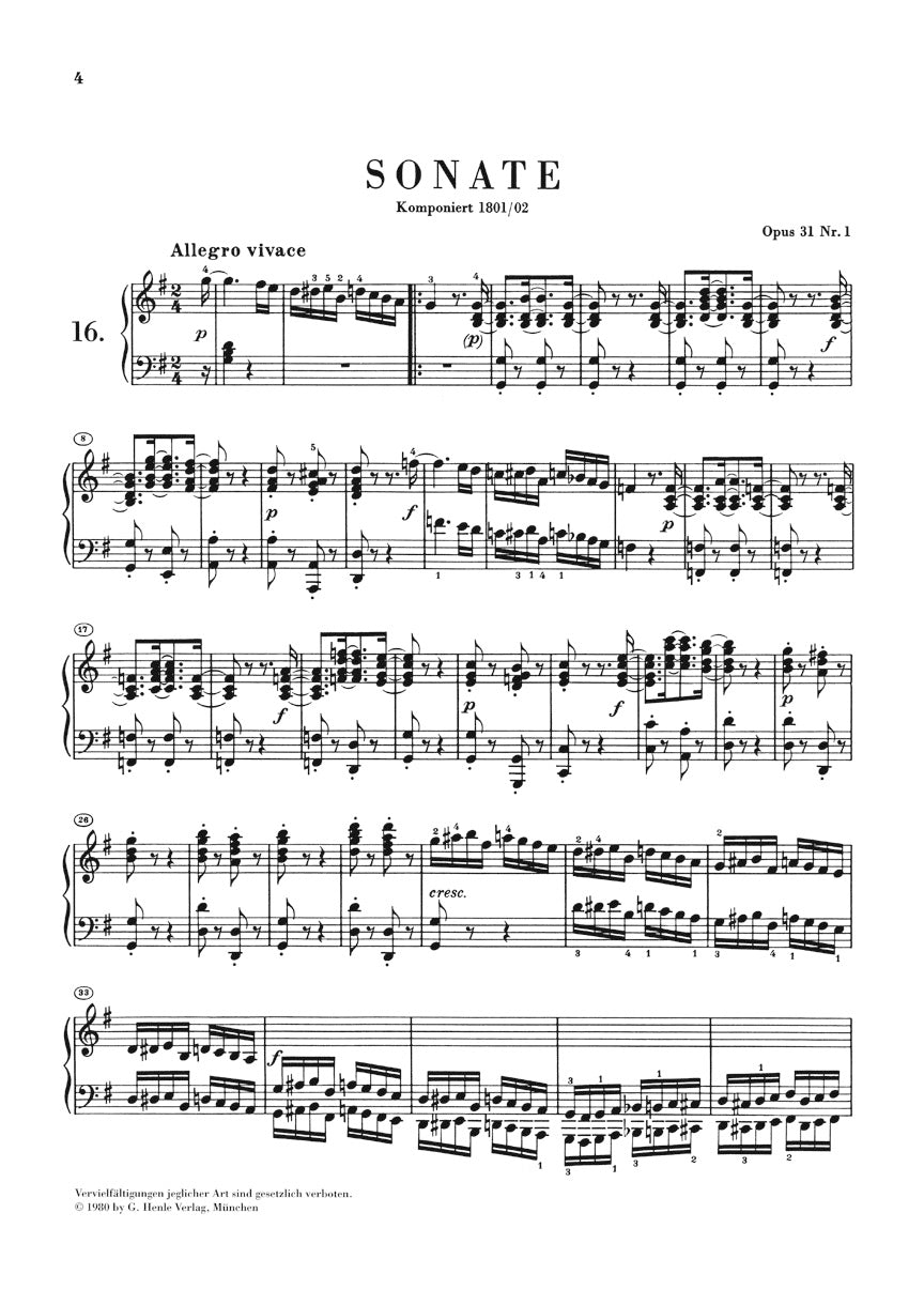 Piano Sonatas – Volume II - sample page 1