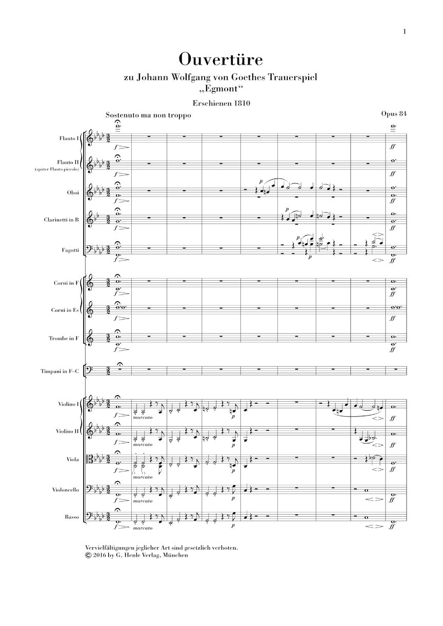 “Egmont” Overture Op. 84 - sample page 1