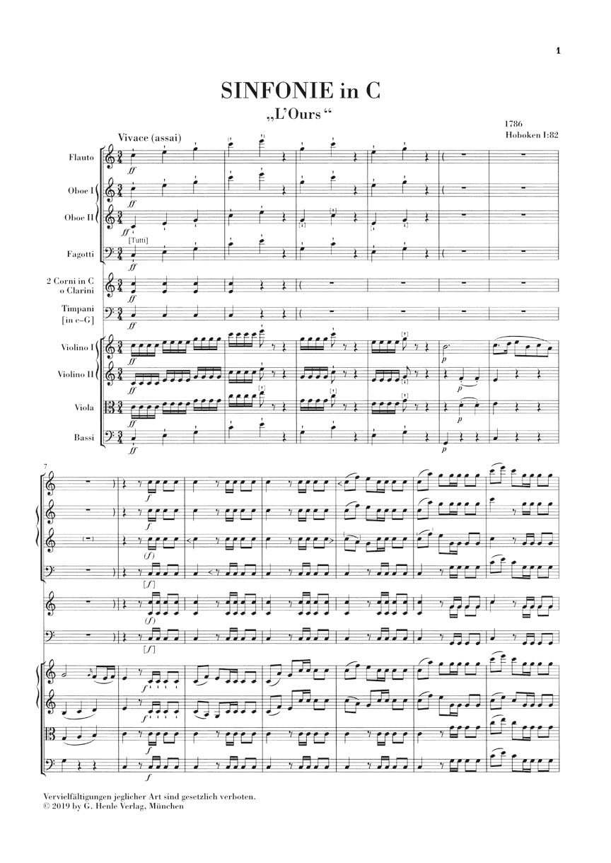 Symphonie C Major Hob. I:82 - sample page 1