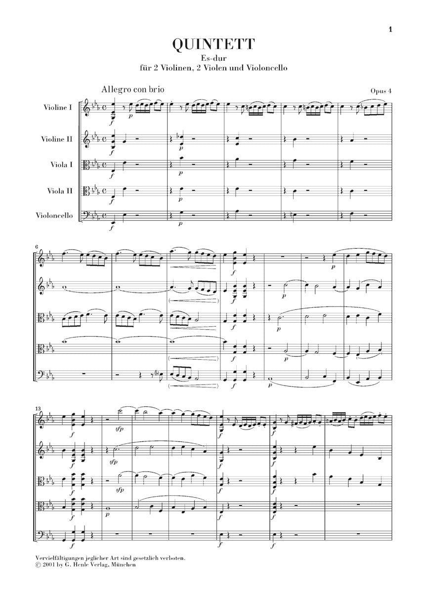 String Quintets - sample page 1