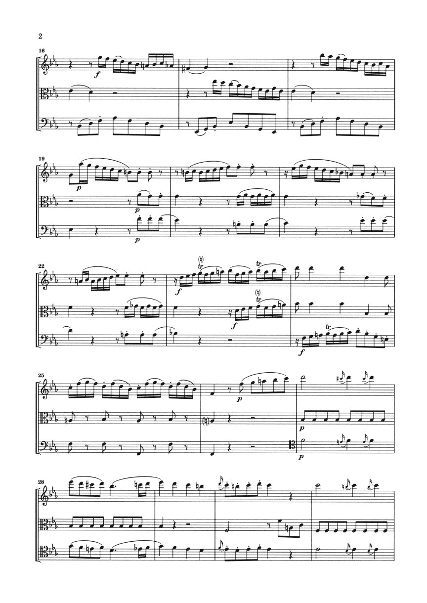 String Trio E Flat Major K.563 - sample page 2