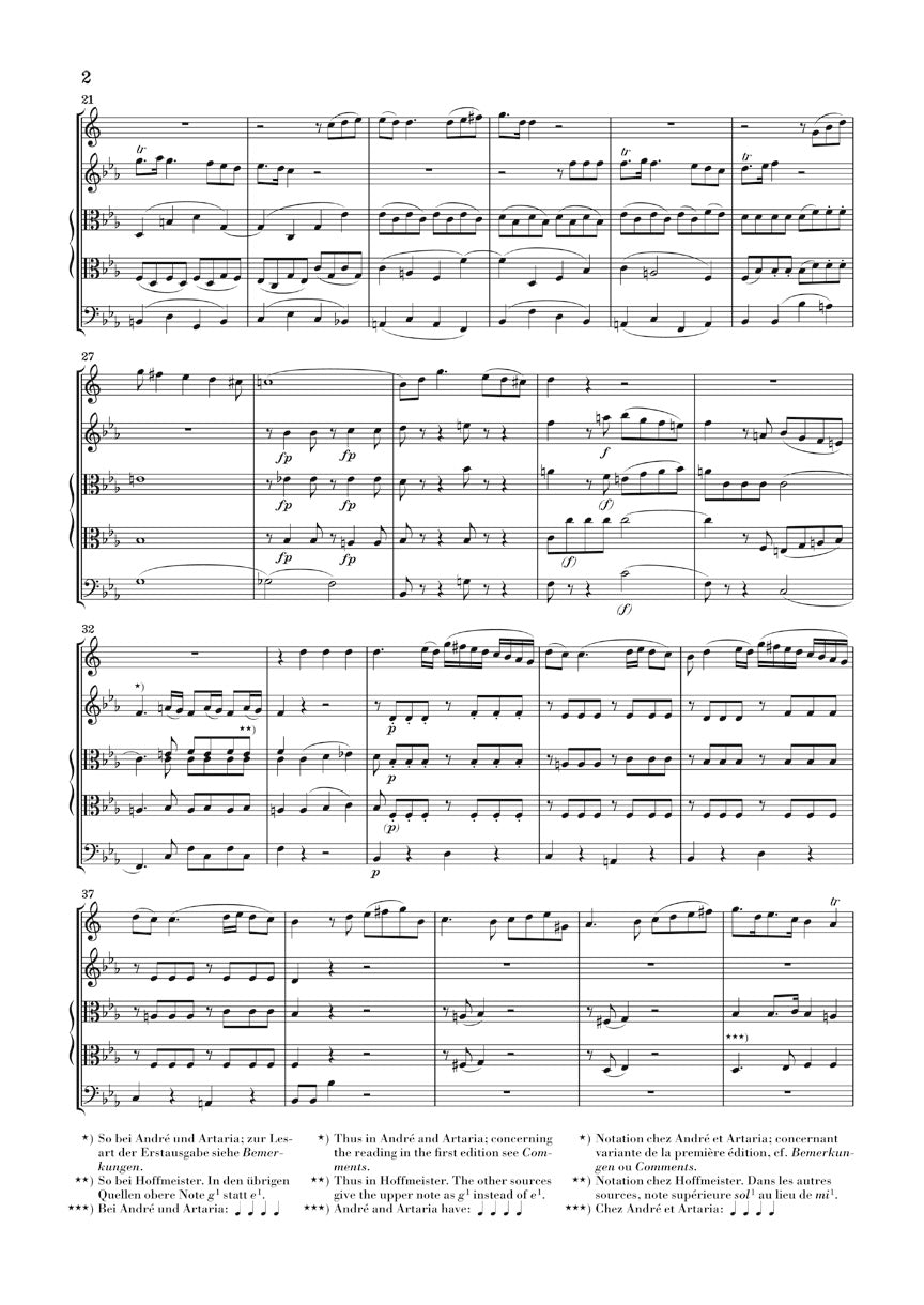 Horn Quintet in E-flat Major KV 407 (386c) - sample page 2