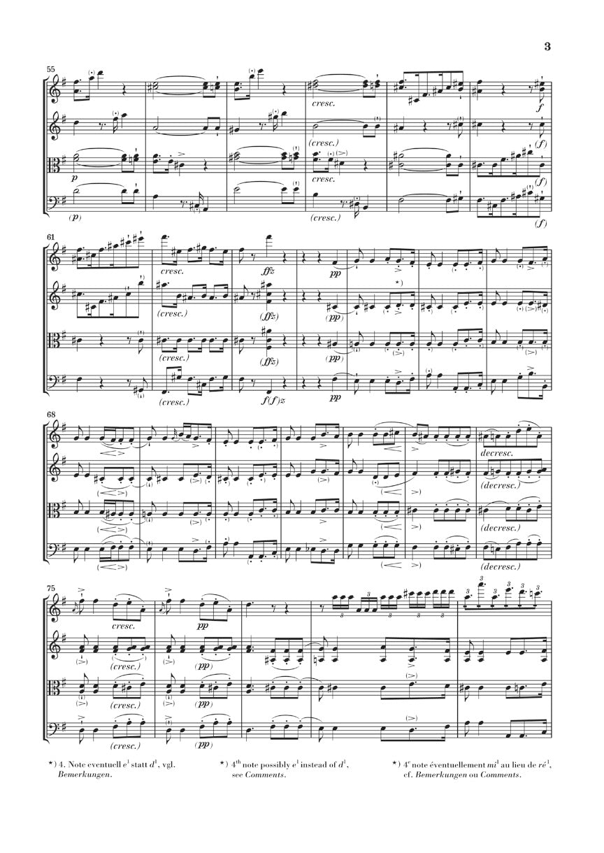 String Quartet in G Major, Op. post. 161 D 887 (Streichquartett G-Dur) - sample page 3