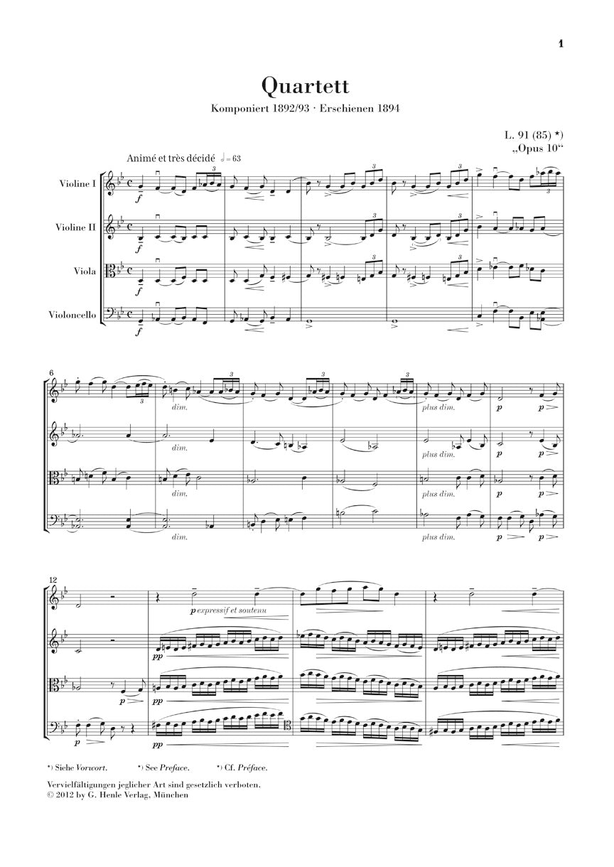 String Quartet - sample page 1