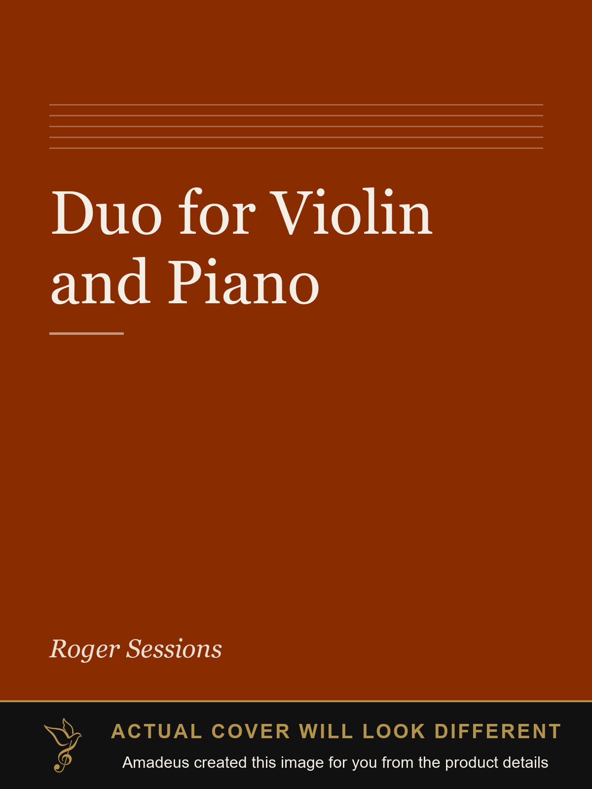 Duo for Violin and Piano - Amadeus created this image from the product details; the actual cover will look different