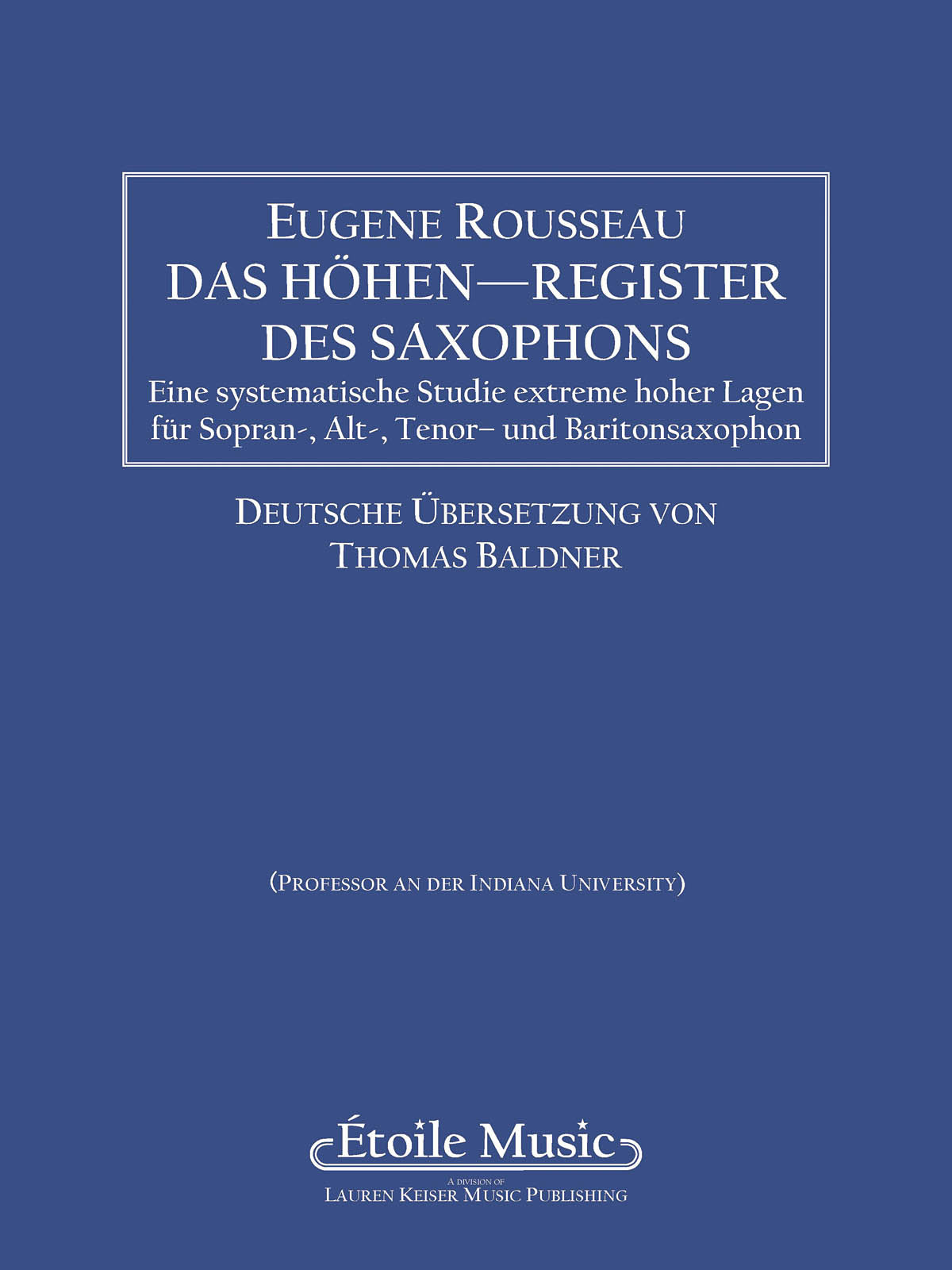 Product Cover for Saxophone High Tones – German Edition