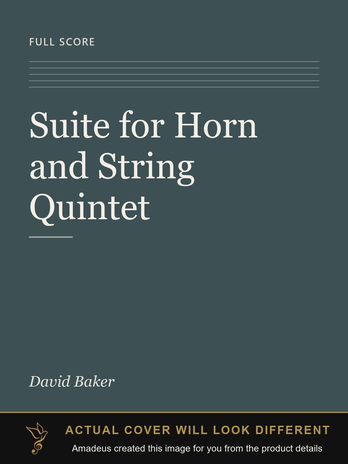 Suite for Horn and String Quintet - Amadeus created this image from the product details; the actual cover will look different