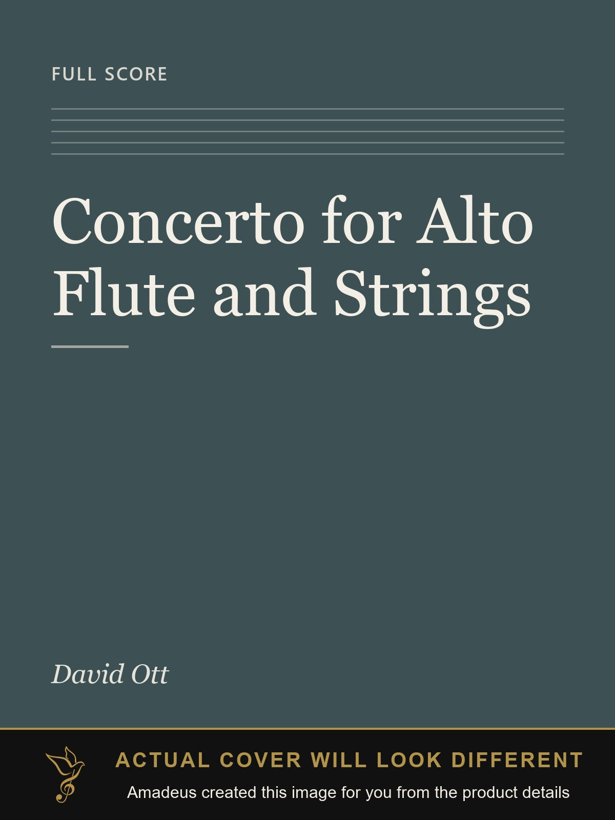 Concerto for Alto Flute and Strings - Amadeus created this image from the product details; the actual cover will look different