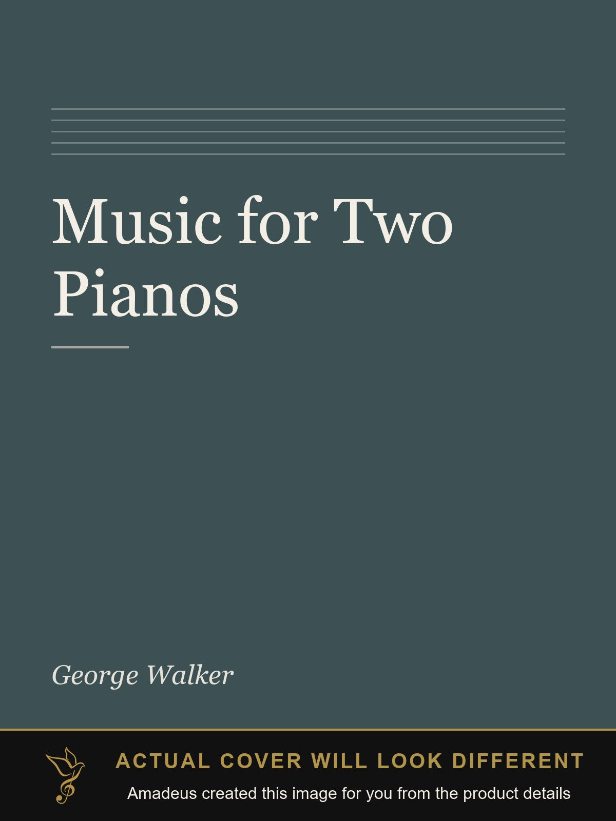 Music for Two Pianos - Amadeus created this image from the product details; the actual cover will look different
