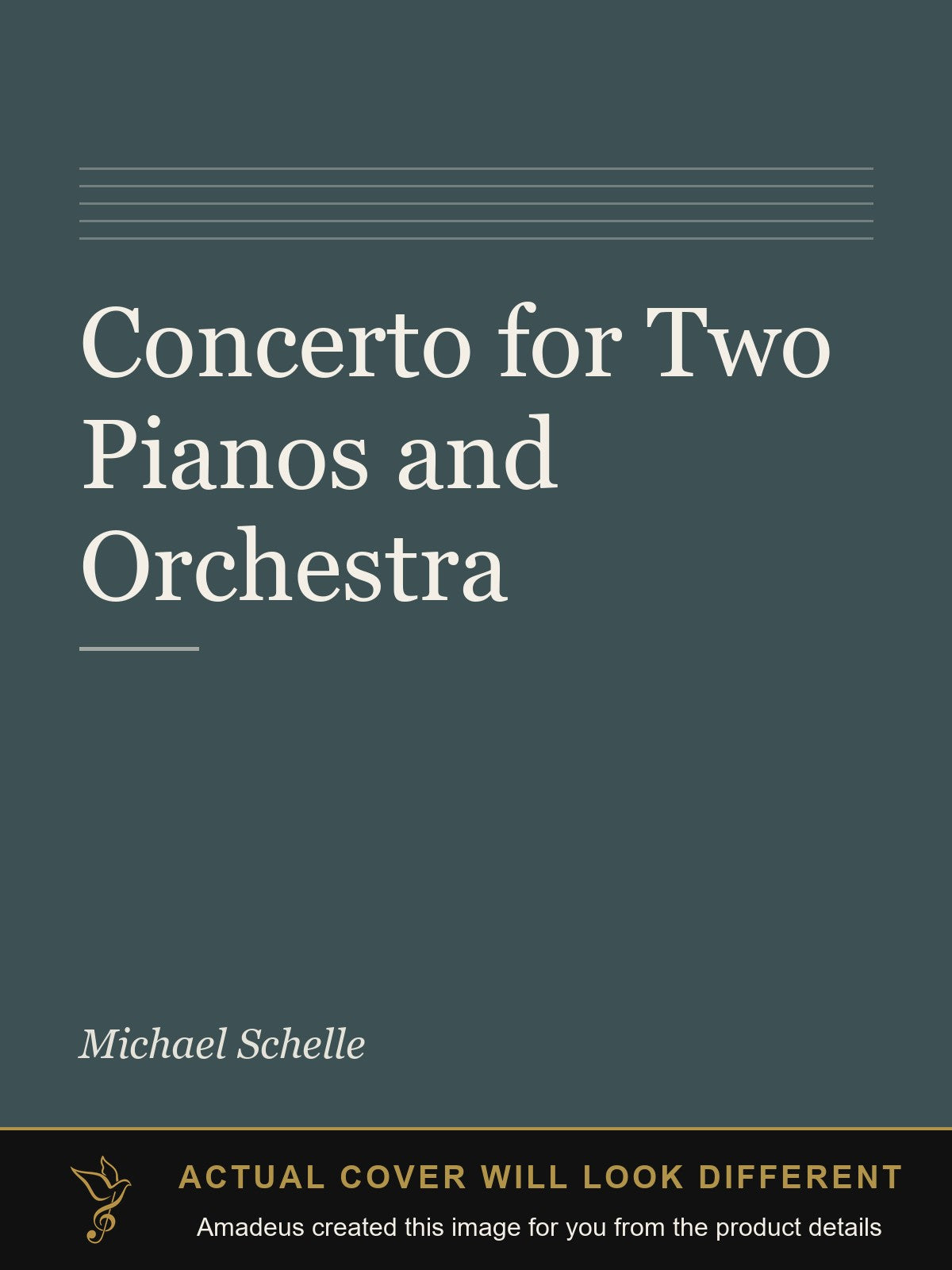 Concerto for Two Pianos and Orchestra - Amadeus created this image from the product details; the actual cover will look different