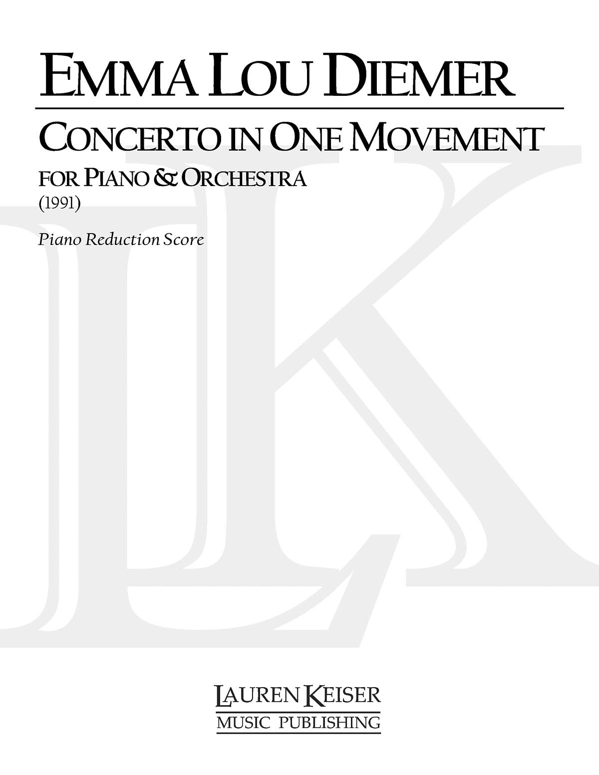 Product Cover for Concerto in One Movement