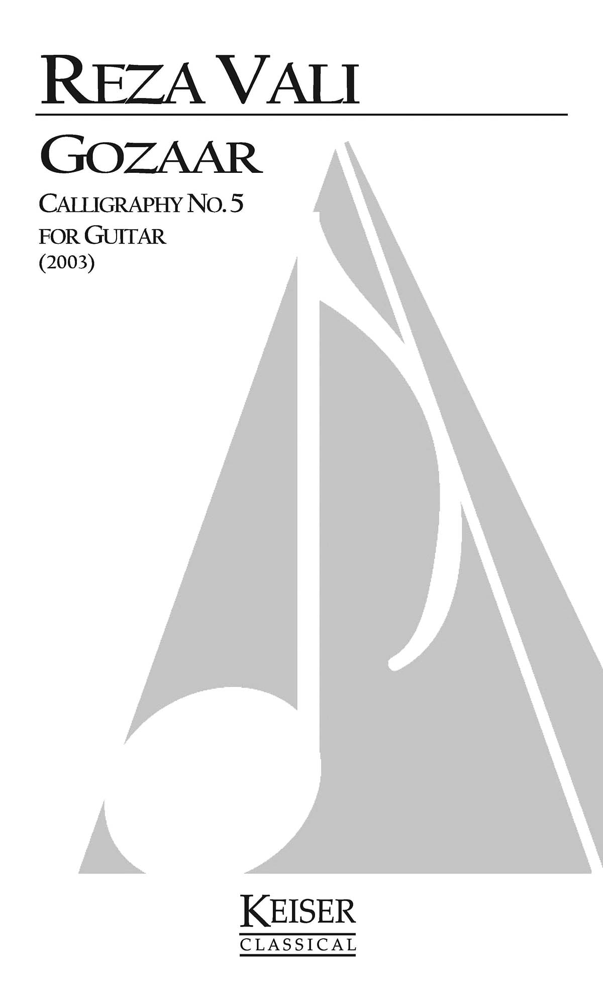 Product Cover for Gozaar: Calligraphy no. 5