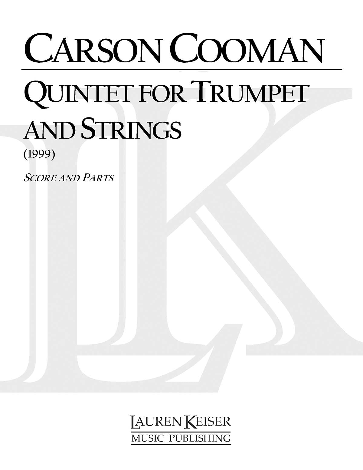 Product Cover for Quintet for Trumpet and Strings