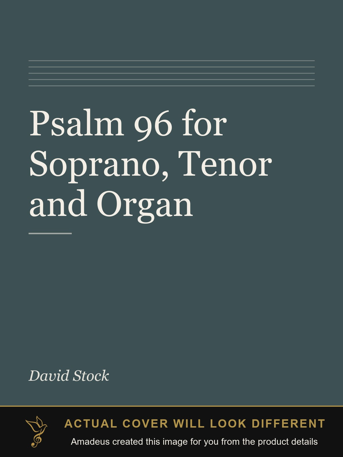 Psalm 96 for Soprano, Tenor and Organ - Amadeus created this image from the product details; the actual cover will look different