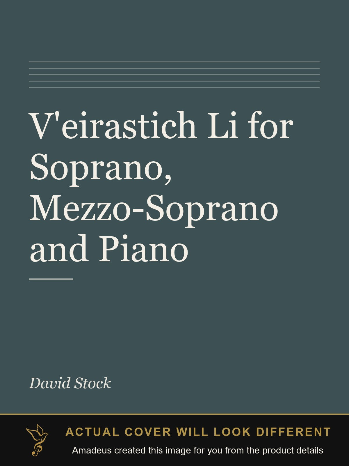 V'eirastich Li for Soprano, Mezzo-Soprano and Piano - Amadeus created this image from the product details; the actual cover will look different