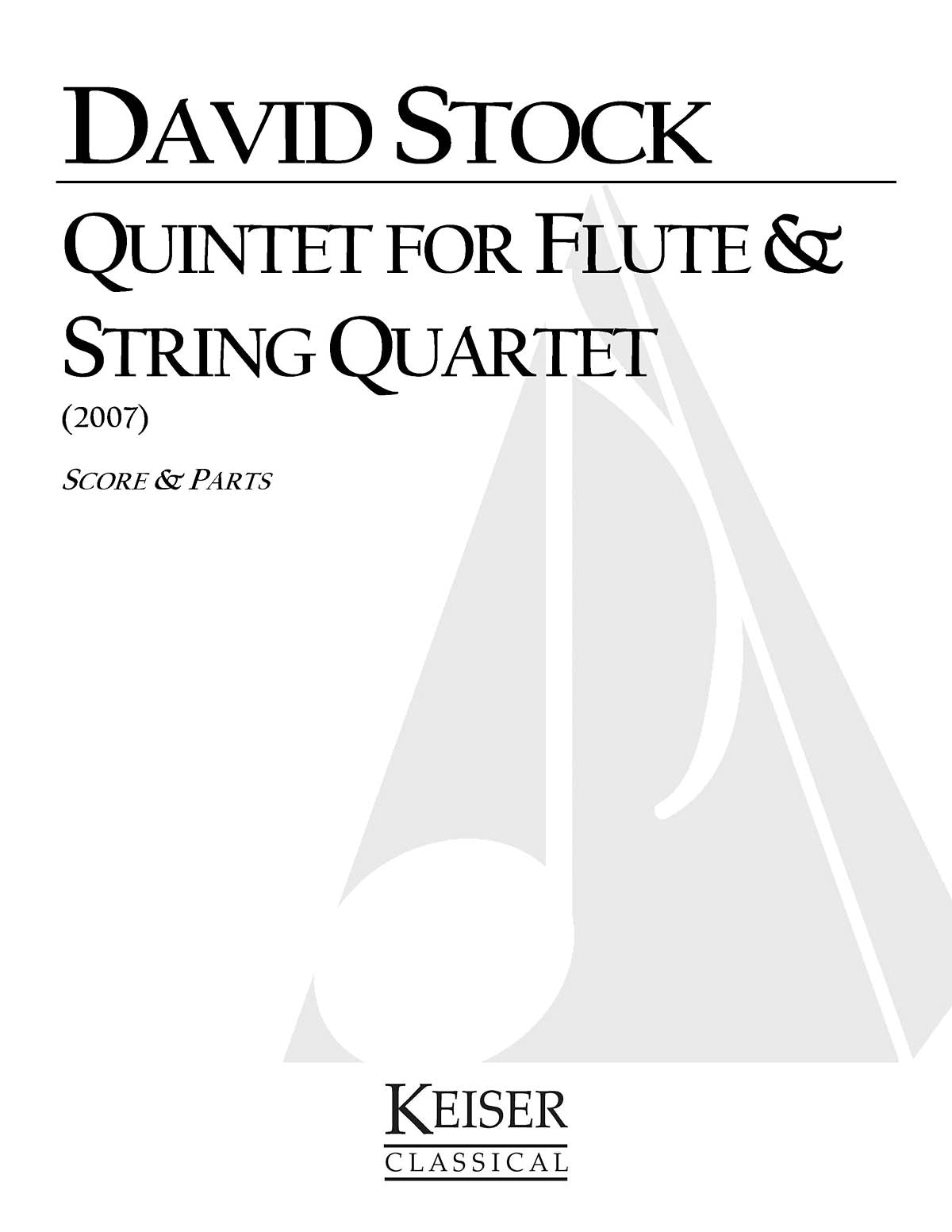 Product Cover for Quintet for Flute and String Quartet