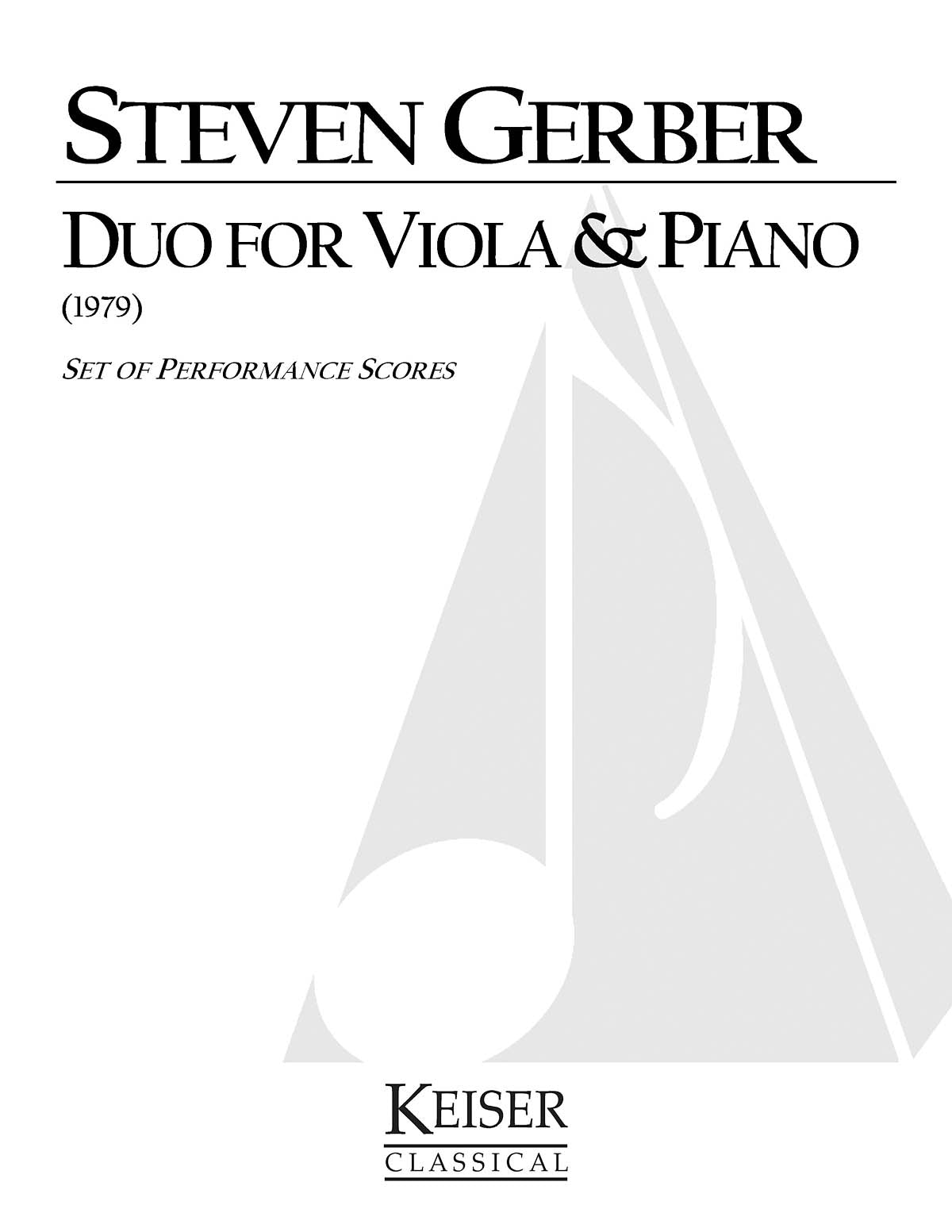 Product Cover for Duo for Viola and Piano