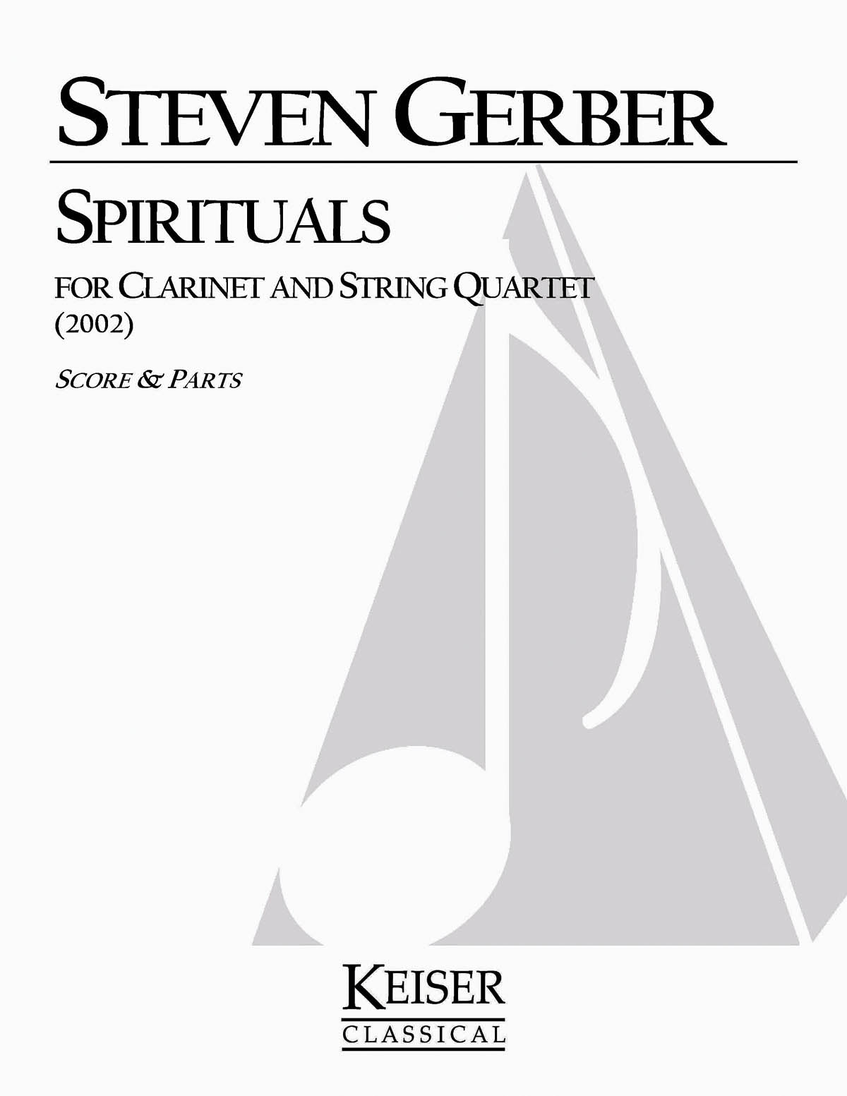 Product Cover for Spirituals for Clarinet and String Quartet