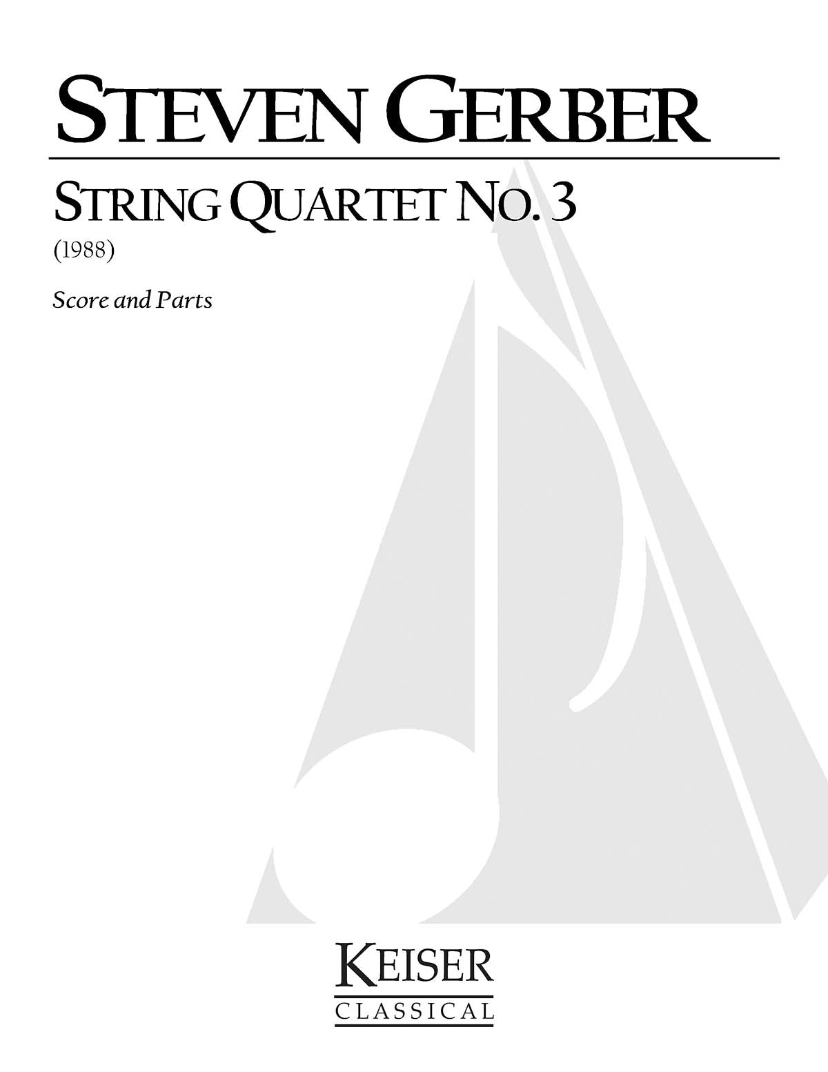 Product Cover for String Quartet No. 3