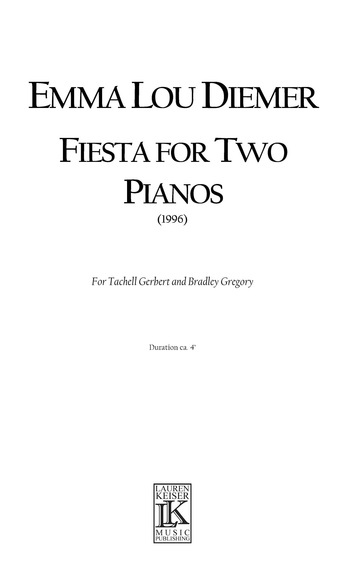 Product Cover for Fiesta for Two Pianos