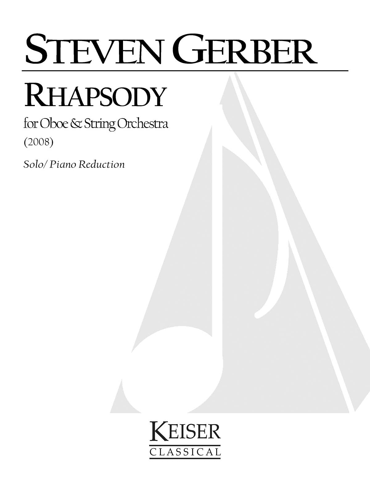 Product Cover for Rhapsody for Oboe and Strings