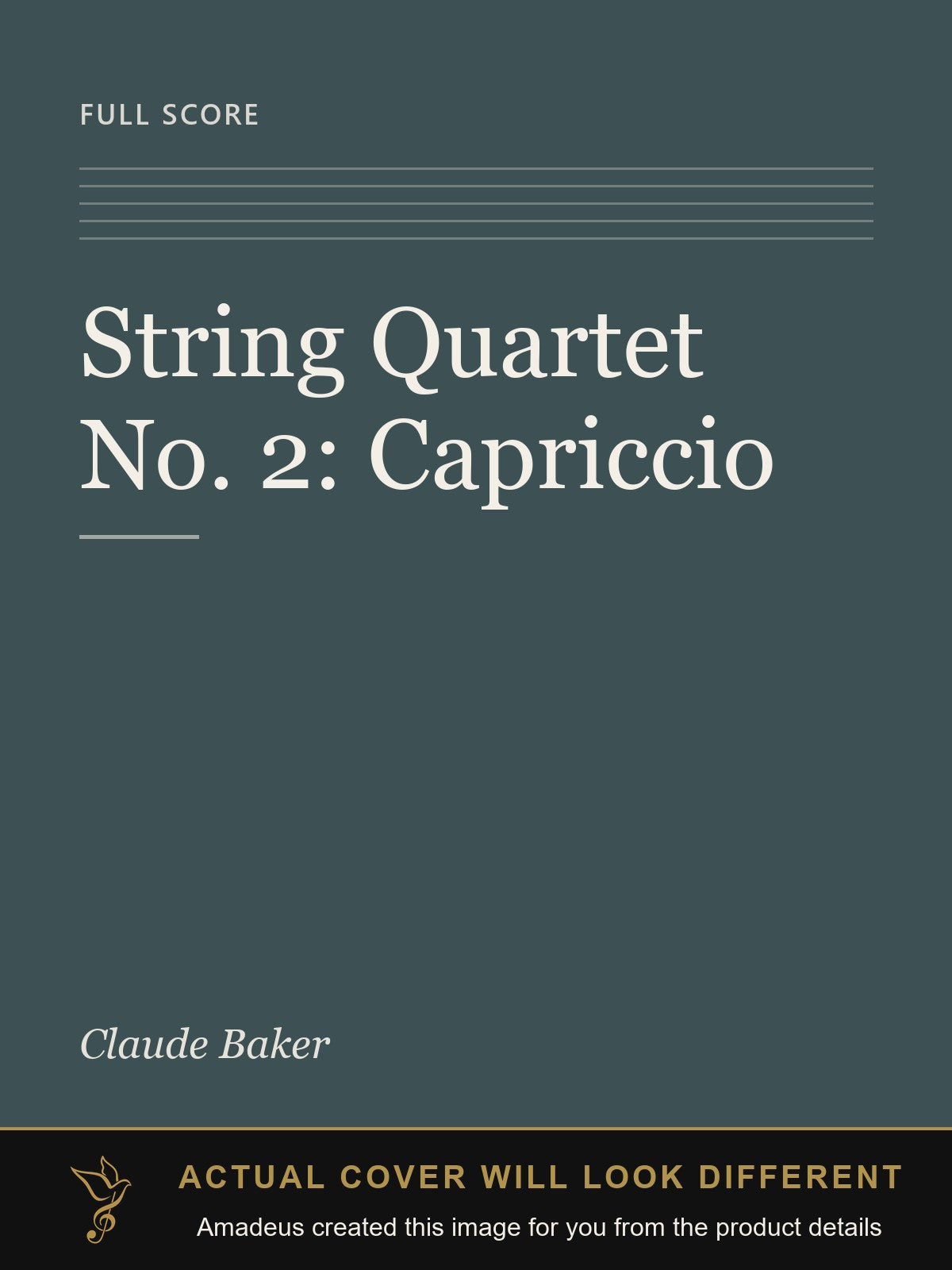 String Quartet No. 2: Capriccio - Amadeus created this image from the product details; the actual cover will look different
