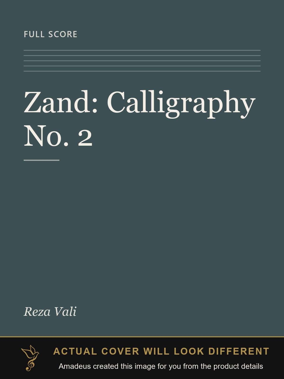 Zand: Calligraphy No. 2 - Amadeus created this image from the product details; the actual cover will look different