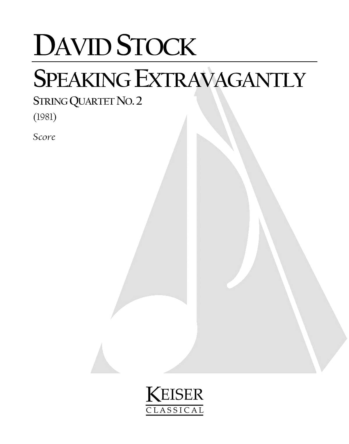 Product Cover for Speaking Extravagantly: String Quartet No. 2