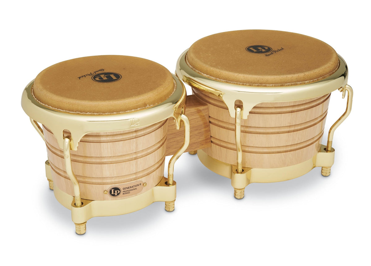 Product Cover for LP 7-1/4-inch and 8-5/8-inch Generation II Bongos - Natural with Gold Hardware