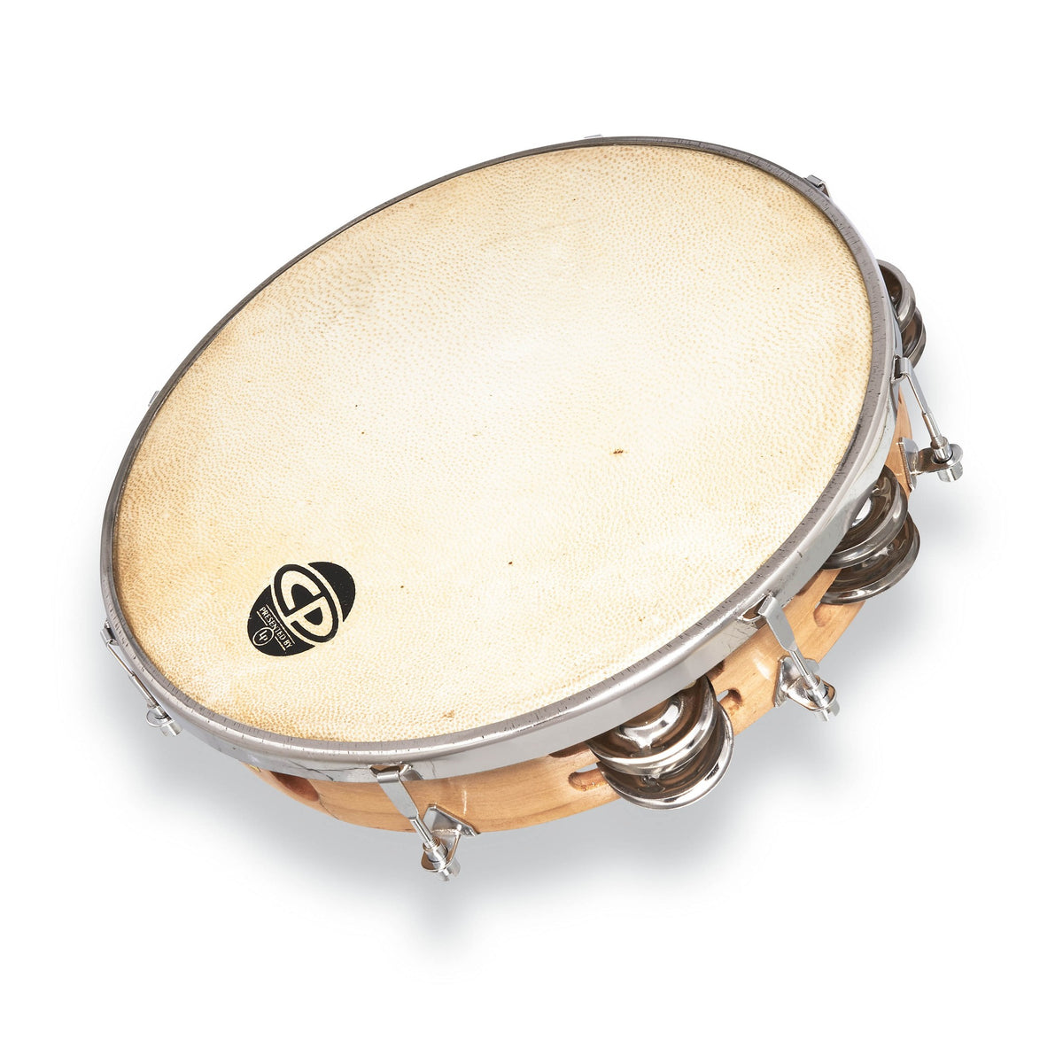 Product Cover for CP by LP CP391 10" Handheld Double Row Tunable Wood Tambourine - Steel Jingles
