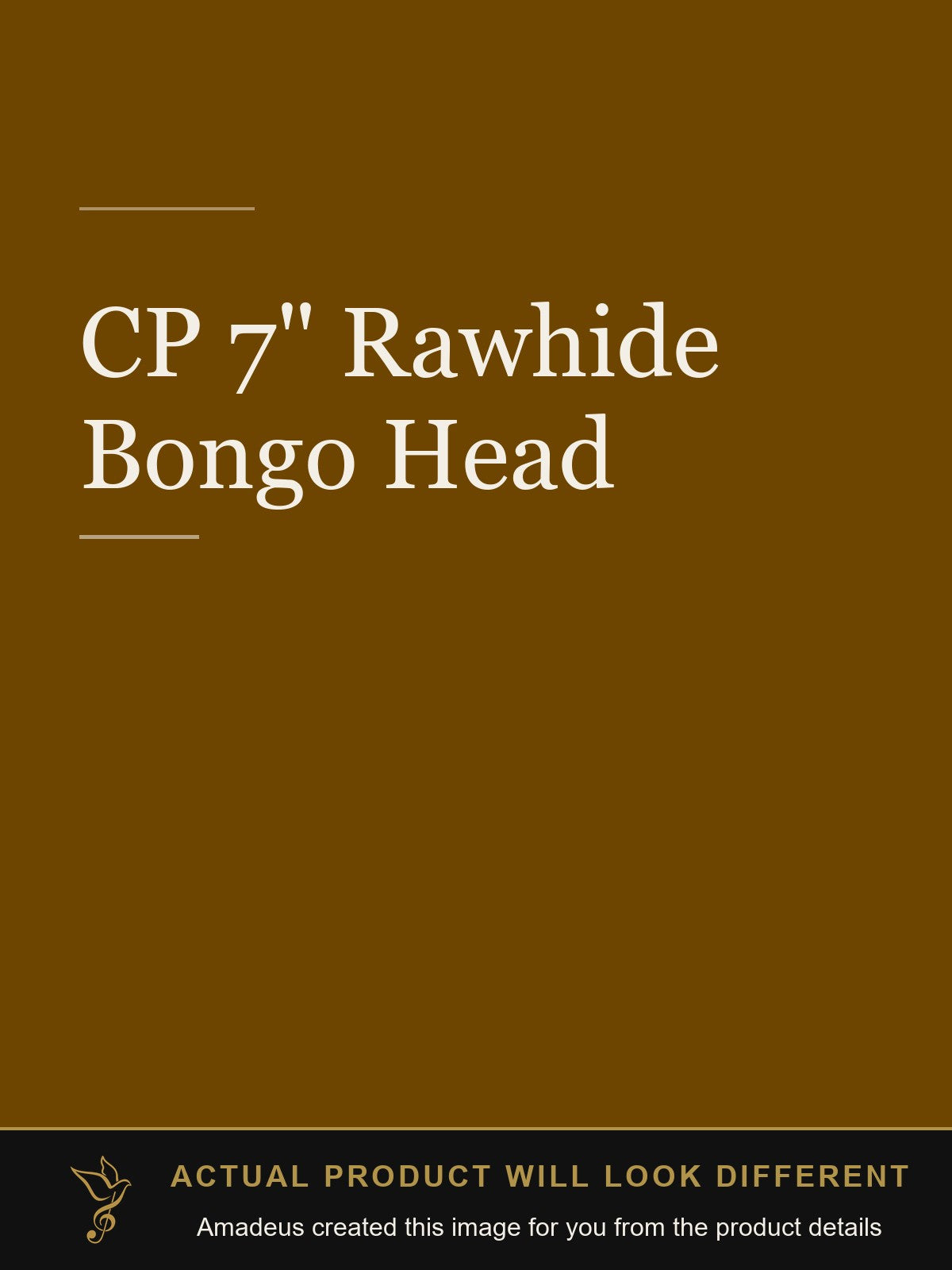 CP 7" Rawhide Bongo Head - Amadeus created this image from the product details; the actual product will look different