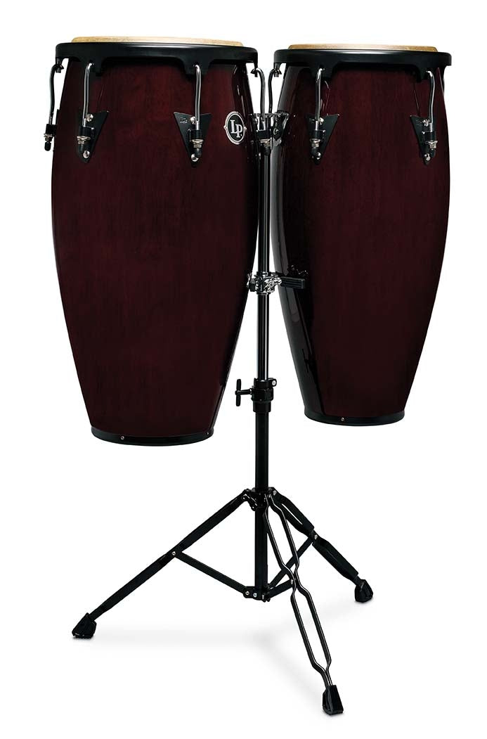 Product Cover for Lp Aspire 11-inch And 12-inch Conga Set With Double Stand - Dark Wood