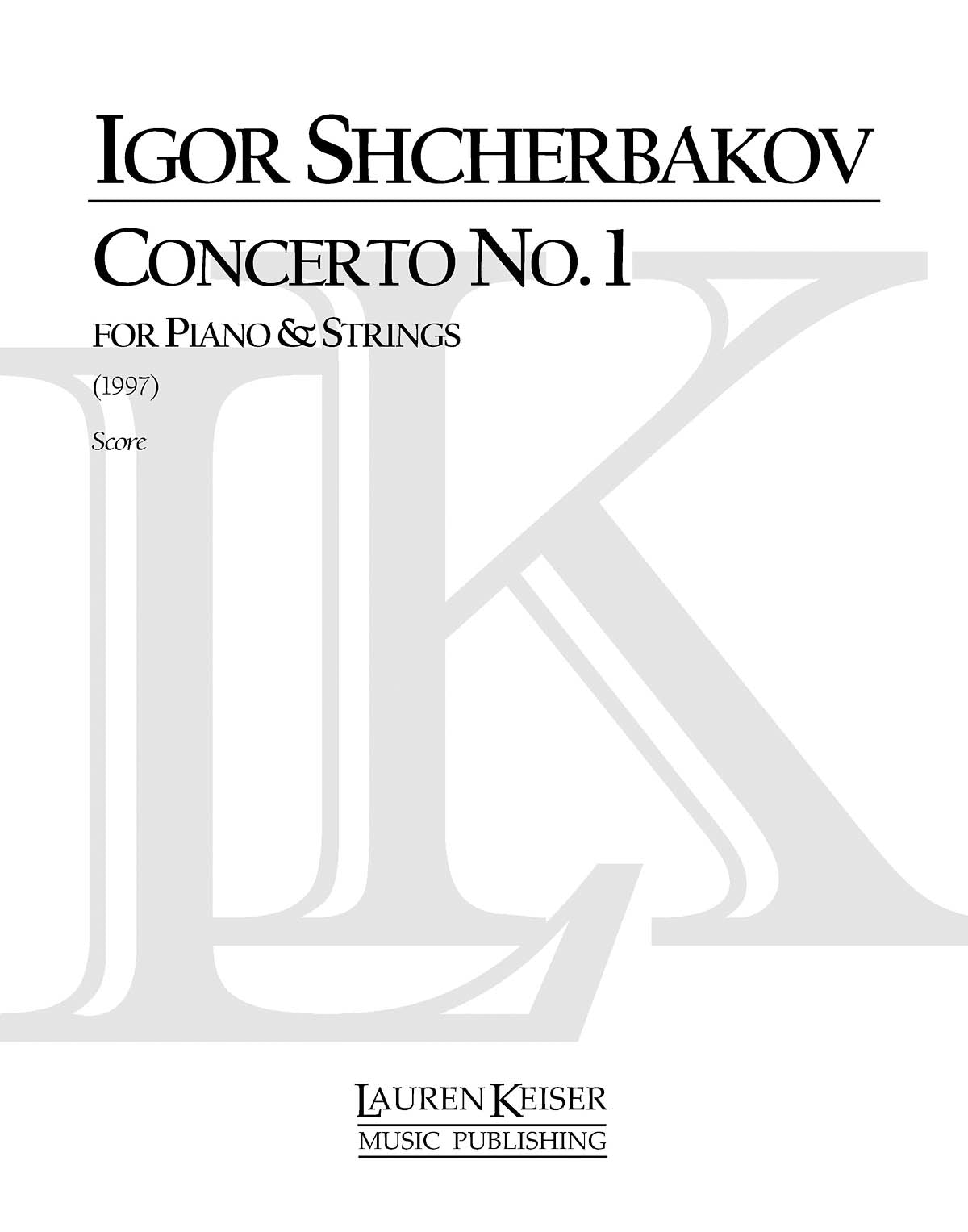 Product Cover for Concerto No. 1 for Piano and Strings