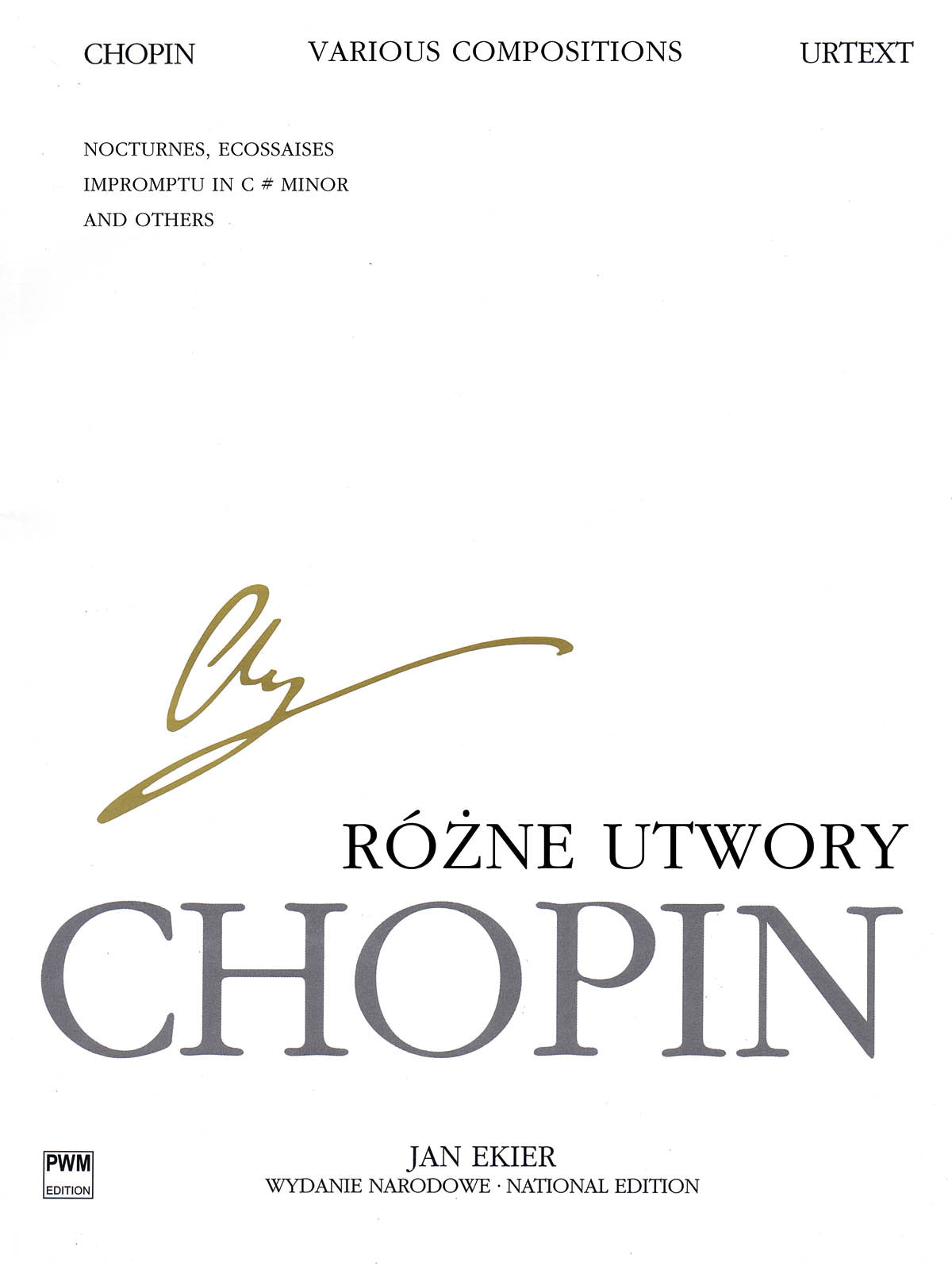 Product Cover for Various Compositions for Piano